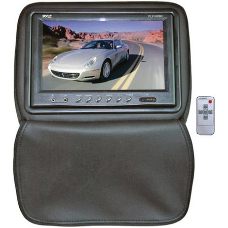 Adjustable Headrests w/ Built-In 9'' TFT/LCD Monitor W/IR Transmitter & Cover (Black)