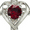 Ruby, variant on Sterling Silver Amethyst and White Topaz Heart Cross Birthstone Pendant Necklace