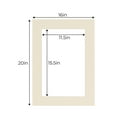 thumbnail image 3 of Textured Cream Acid Free 16x20 Picture Frame Mats with White Core Bevel Cut for 12x16 Pictures -, 3 of 3