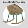 thumbnail image 6 of 2xhome Patio Rocking Chair | Oval Egg Shaped Lounge Rocker | All Weather Plastic | Modern Accent Side Chair for Indoor or Outdoor Use, Beige, Set of 1, 1 piece, 6 of 9