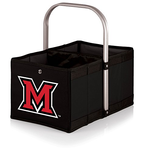 Picnic Time Urban Basket - Black (Miami University (Ohio) Redhawks) Digital Print