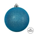 thumbnail image 3 of Vickerman 2.4" Turquoise Glitter Ball Ornament, 24 per Bag, 3 of 5