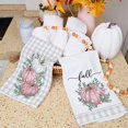 thumbnail image 5 of Fall Kitchen Towels for Fall Decor,Pink Pumpkin Buffalo Plaid Eucalyptus Leaves Autumn Dish Towels 18x26 Inch Set of 2,Farmhouse Home Thanksgiving Harvest Vintage Decorations, 5 of 6