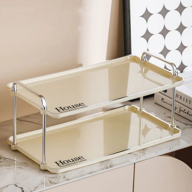 CC Toy Storage Tray Living Room Teacups Mugs Tea Tray Kitchen Fruit Tray Dinner Plates Dessert Tray With Handle