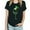 Black, variant on WREESH Womens Fashion 2025 Spring Short Sleeve Crewneck T-Shirts Shamrocks Printed Graphic Tees Casual Loose Comfy Blouses Holiday Shirts Workout Tops Green