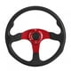 thumbnail image 1 of Volante deportivo de carreras de 350 mm/14 pulgadas, plato hondo, 6 pernos, accesorio universal modificado, rojo, 1 of 14