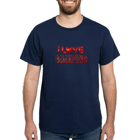 CafePress - I Love Camping T Shirt - Men's Classic Graphic Cotton T-Shirt