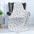 thumbnail image 4 of Floral Soft Flannel Fleece Throw Blanket, Vintage Rose Flowers Bouquets Spring Season Theme Dots Green Leaves, Cozy Plush for Indoor and Outdoor Use, 60" x 80", Violet Blue Green White, by Ambesonne, 4 of 5