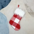 thumbnail image 5 of harmtty Christmas Tree Ornaments Small Gingham Plush Stocking Sock Gift Bags Pendant, 5 of 7