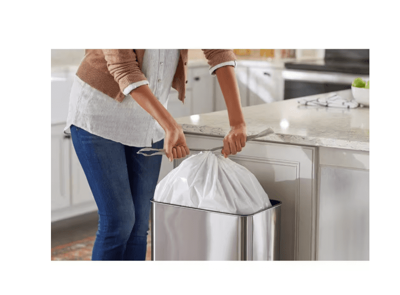 HDX 18 Gallon White Kitchen and Garbage Compactor Drawstring Bags (30-Count)