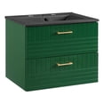 thumbnail image 1 of Modway Daybreak 24" Rubberwood MDF Particleboard Bathroom Vanity in Green/Black, 1 of 9