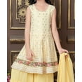 thumbnail image 2 of Nazon Brand – Faux Georgette Kids Sharara Suit-Cream Color, 2 of 3