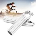 thumbnail image 3 of Handlebar Ends, Antiskid  Tight  Anodic Oxidation Grip Bike Handlebar Grips, Hard Hollow Design Cutting Process  For Bicycle Silver, 3 of 8