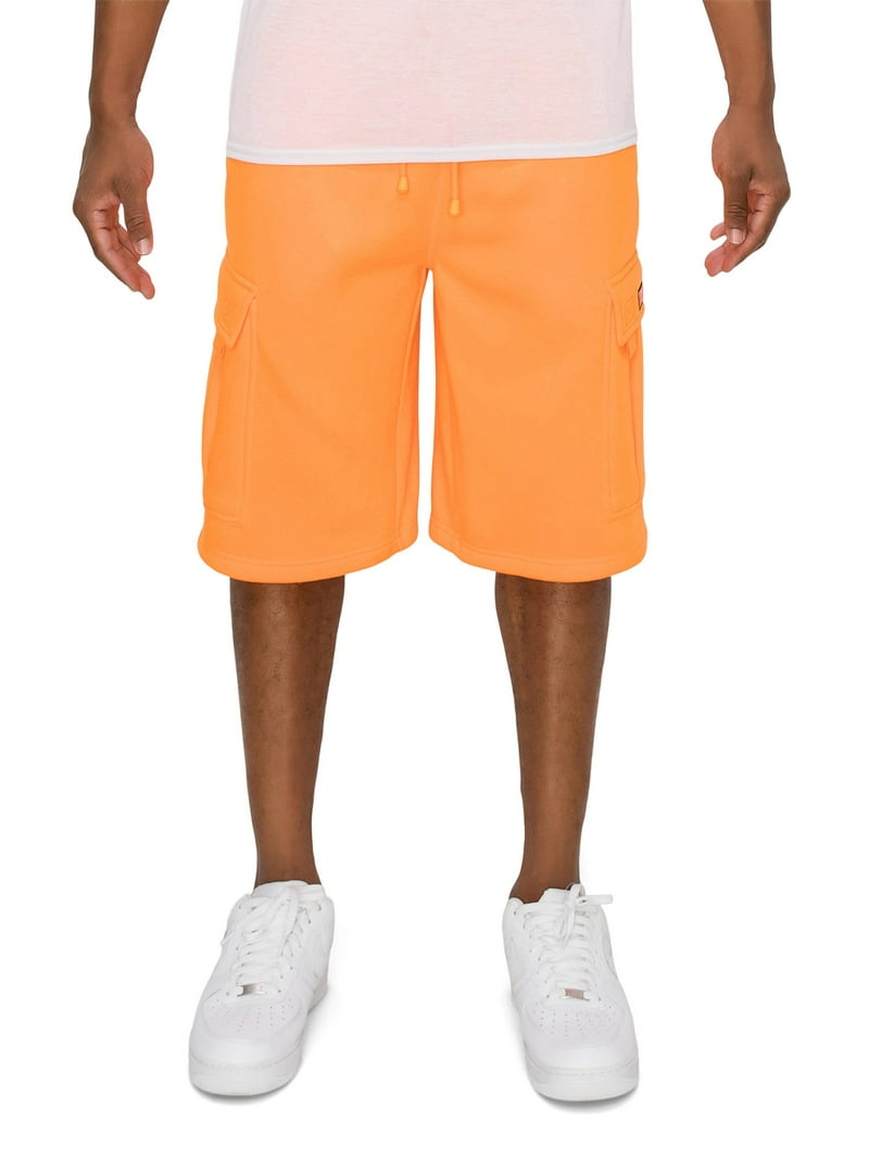 Victorious Men's Heavyweight Fleece Cargo Shorts VS76 - Neon