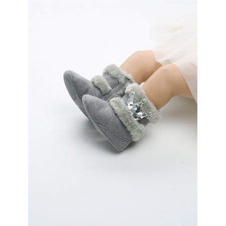 

Baby Girl Soft Booties Winter Snow Boots Infant Toddler Newborn Warm Shoes