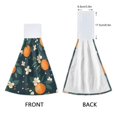 thumbnail image 3 of Yayeee Kitchen Hanging Hand Towels Set of 2 with Loop Bathroom Absorbent Tie Towel, Green Floral Oranges, 3 of 7
