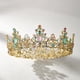 thumbnail image 4 of Corona de reina para mujer, tiaras y coronas barrocas, disfraz de tiara con joyas, tocado para fiesta de cumpleaños, cosplay, fiesta de cumpleaños, dorado multicolor, 4 of 5
