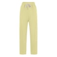 thumbnail image 3 of SnZhen Spring Sweatpants for Women Fallow Fashion Solid Color Elastic Waist with Pocket Casual Full Length Pants Green M, 3 of 4