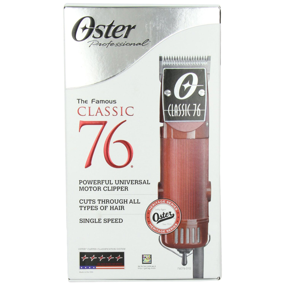 Oster Classic 76 Universal Motor Clipper (076076-010-003) w Detachable #000 ＆ #1 Blade Red