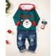 thumbnail image 4 of Conjunto navideño de sudadera con capucha y vaqueros vaqueros para niños Saeaby, 4 of 9