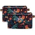 thumbnail image 2 of SKYSONIC Rooster Laundry Basket Collapsible Laundry Hamper Clothes Toys Storage Bin with Handles, 2PCS, 2 of 7
