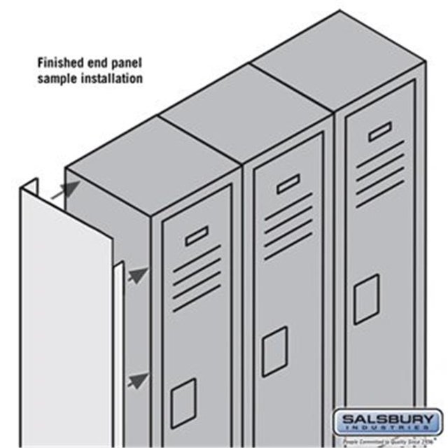 6 ft. x 15 in. Finished End Panel for Metal Locker, Tan