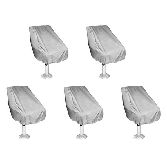 5X Boat Seat Cover, Outdoor Waterproof Pontoon Captain Boat Bench Chair Seat Cover, Chair Protective Covers