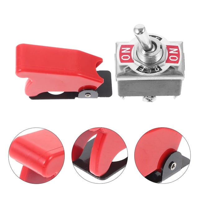WEAVILUX Interruptor Impermeable Toggle Rojo Con Estructura Fuerte Para Uso Prolongado Y Confiable