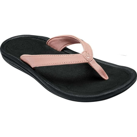 

Women s OluKai Kulapa Kai Flip Flop Petal Pink/Black Synthetic 7 M