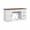 Brown and white, variant on CARTMAN Farmhouse Executive Office Desk Wooden Writing Table with Drawers Adjustable File Black AB box