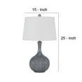 thumbnail image 5 of 25 Inch Onion Table Lamp with Ribbed Texture and Dimmer, Distressed Stone- Saltoro Sherpi, 5 of 5