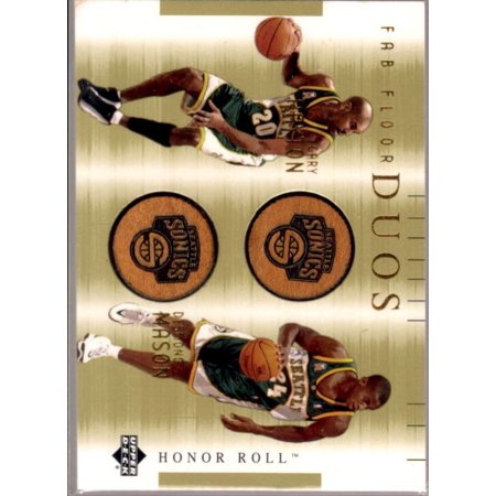 Gary Payton/Desmond Mason Card 2001-02 Upper Deck Honor Roll Fab Floor Duos #17