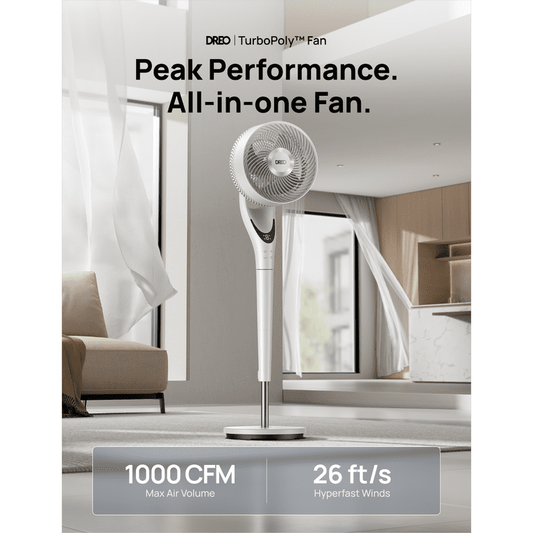 DREO TurboPoly Fan 154, Ultra-Quiet 9 Speeds photo 3