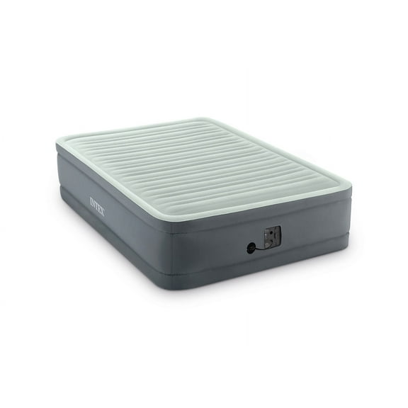 Intex 18in Queen PremAire I Elevated Inflatable Air Mattress with Fiber Technology and Internal Pump