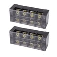 thumbnail image 1 of Terminal Block, 100A 600V PC and Copper Distribution Block Terminal Blocks with 2 Pcs for Lighting, Tunnel Power Distribution, 1 of 7