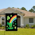 thumbnail image 2 of Amhnf St Patrick's Day Rainbow Shamrock Garden Flag For Home Outdoor Garden Yard Decor 12x18 inch, 2 of 5
