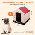 thumbnail image 3 of Casa Para Perro Mediana Poli Pets Berlín Color Rojo Pido Todo PP-CDPPMG, 3 of 7