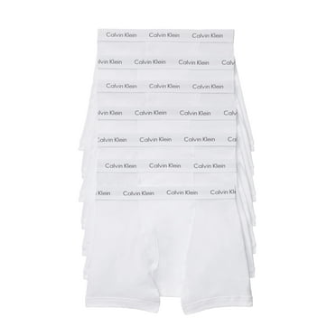 Calvin Klein Men's Cotton Classics 7-pack Boxer Brief, 7 White, Medium