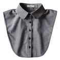 thumbnail image 2 of Lumtrix Womens Mens Classic Plaid Fake Collar Detachable Collar Half Shirts Blouse False Collar Top H One Size, 2 of 3