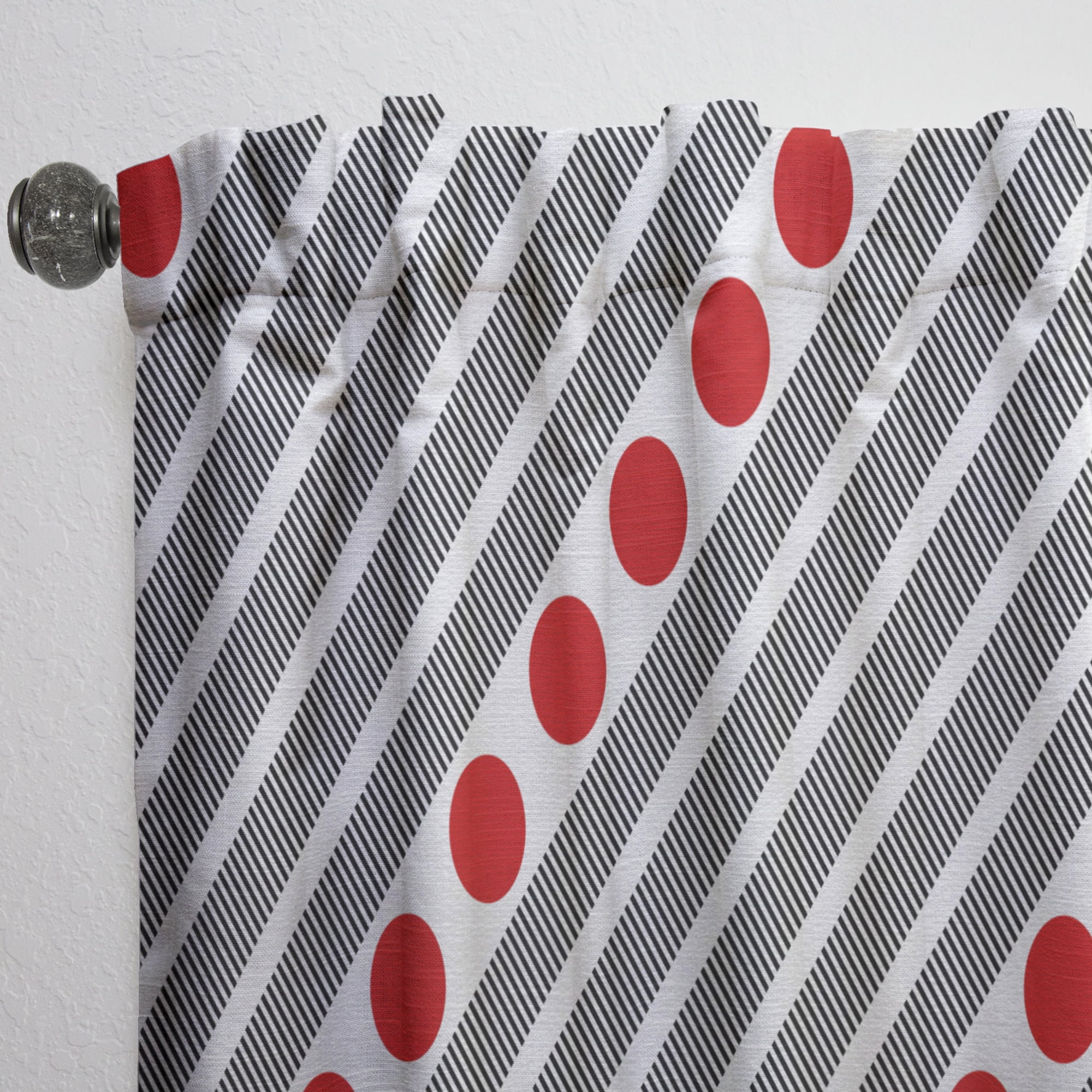 Designart 'Geometrical Abstract Retro Minimal Pattern XI' Mid-Century Modern Curtain Panel
