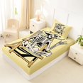 thumbnail image 2 of Manfei Gothic Spider Web Print Twin Fitted Sheet,Vintage Halloween Pumpkin Lantern Bedding,2-Piece,1 Fitted Sheet and 1 Pillowcase, 2 of 6