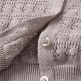 thumbnail image 6 of Sentuca Kids Girls Cardigan Sweaters Size 3-4Y Lightweight Long Sleeve Knitted Openwork Cardigan Casual Comfortable Sweater Coats Coffee, 6 of 7