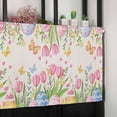 thumbnail image 6 of Pink Tulip Easter Valances for Windows Farmhouse Kitchen Curtains Valances Rod Pocket Valance Curtains for Kitchen Windows Pastoral Spring Floral Watercolor Window Valances for Bathroom 42"x18", 6 of 6