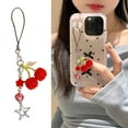 thumbnail image 2 of Cherry Beaded Keychain Fruit Pendant Keyring Stylish Phone Charm Bag Accessory, 2 of 15