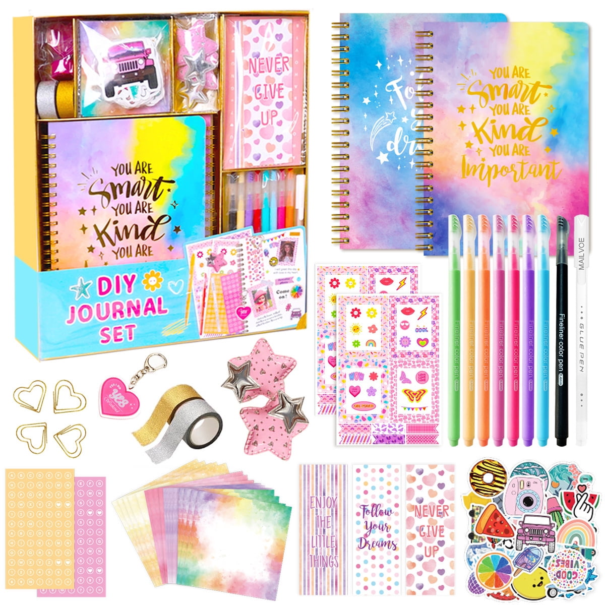 DIY JOURNAL SET Handbook Girl Birthday Gift Scrapbook Children's Diary ...