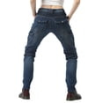 thumbnail image 4 of HNMKIU Pants for Women Slim Fit Ventilated Summer Breathable Motorcycle Riding Shorts Casual Comfortable Blue,XS, 4 of 6