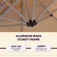 thumbnail image 5 of PURPLE LEAF  9 x 11ft Outdoor Rectangle Large Cantilever Umbrella with Base Terre red, 5 of 5