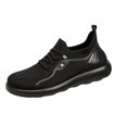 thumbnail image 2 of pwidon Women's Athletic Sneakers Lace Up Lightweight Breathable Fly Knit Cushioned Platform Comfort Walking Running Shoes Black 5.5, 2 of 4