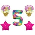 thumbnail image 1 of Fifth 5th Ice Cream Cone Birthday Party Balloons Decorations Supplies Multicolor, 1 of 1