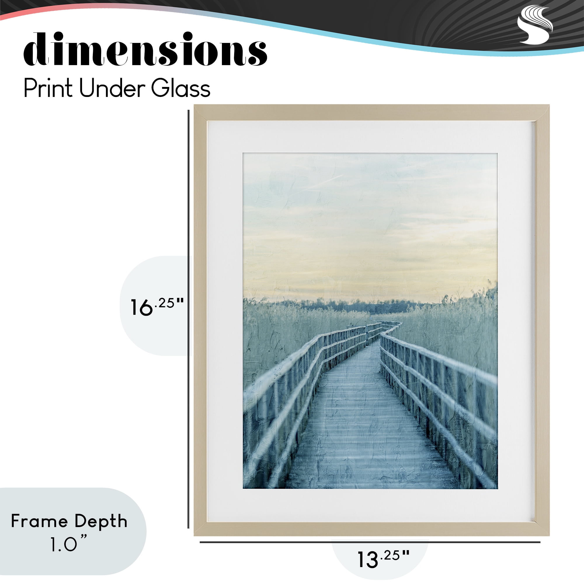 Stupell Industries Wooden Pier Boardwalk Birch Framed Print Under Glass, design by Kim Allen